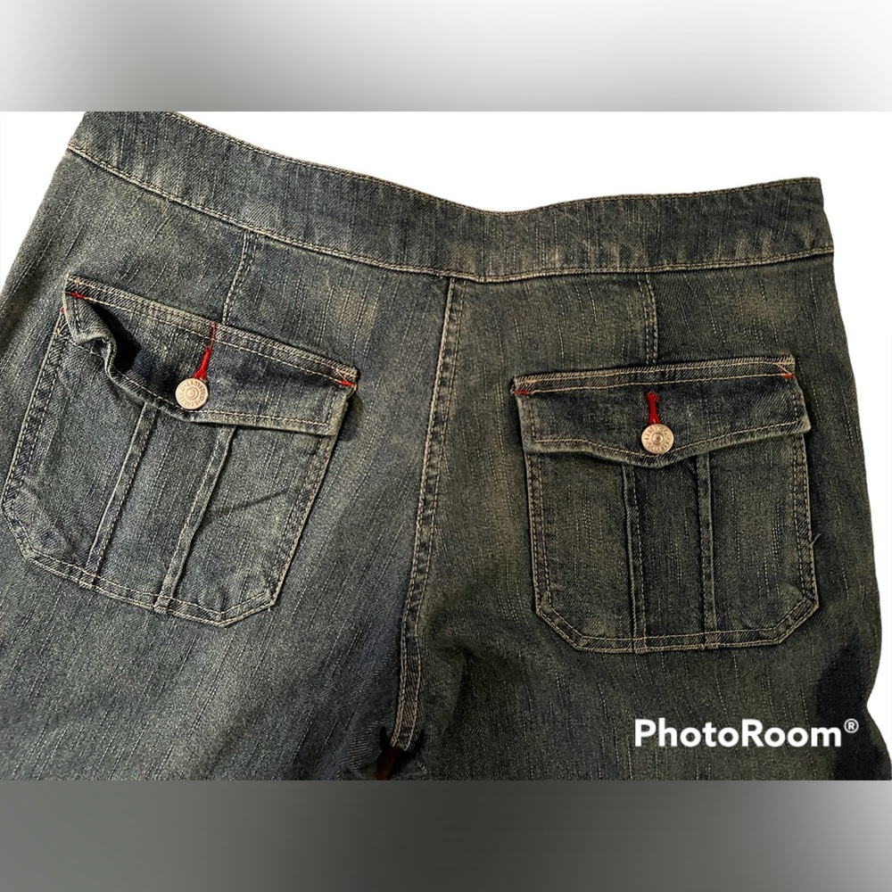 Y2K The Limited Vintage Crop Cuffed Jeans Sz 10 - Picture 4 of 6